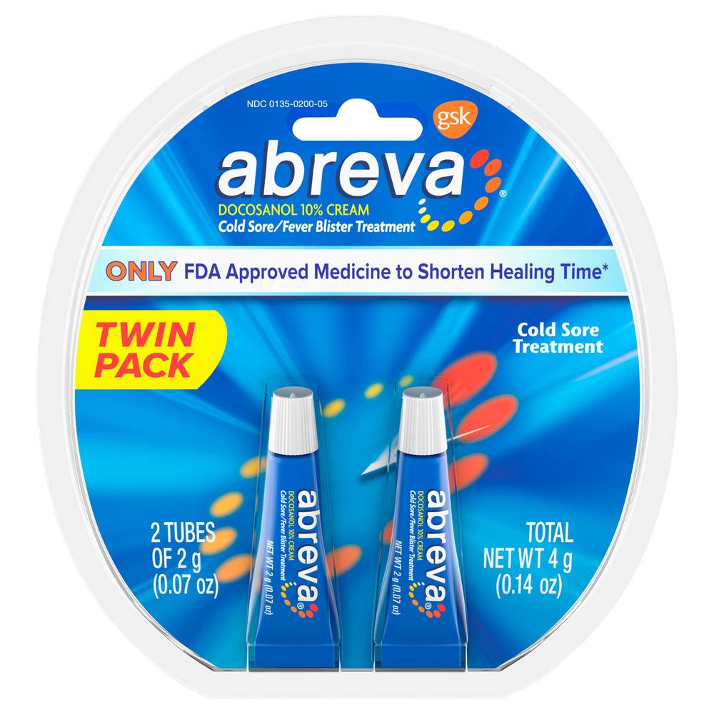 Abreva 10% Docosanol Cold Sore Treatment (0.14 oz)