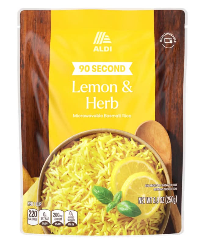 Aldi Lemon Herb Basmati Ready to Serve Rice