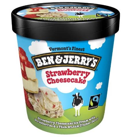 Ben & Jerry's Vermont's Finest Ice Cream, Strawberry-Cheesecake (473 ml)