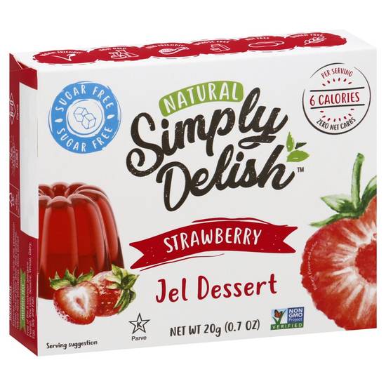 Sugar Free Strawberry Jel Dessert Simply Delish 0.7 oz