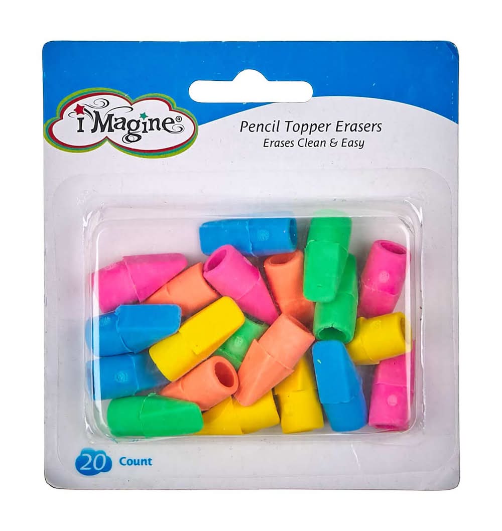 Imagine Pencil Topper Erasers 20 Ct