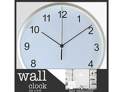 Enchante Wall Clock, Plastic, 10 (ST7H1310 SIL)