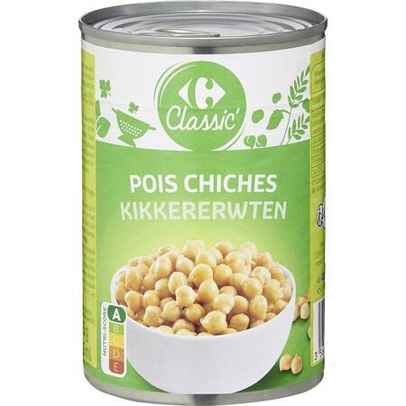 FID - Pois chiches CARREFOUR CLASSIC' - la boite de 265g net égoutté