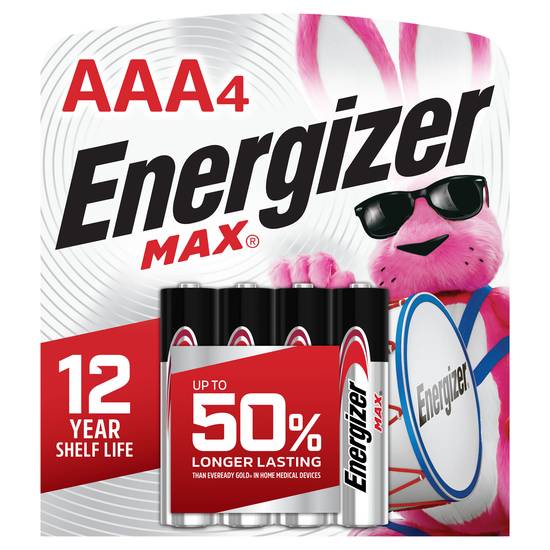 Energizer Max Aaa 1.5v Alkaline Batteries (4 ct)