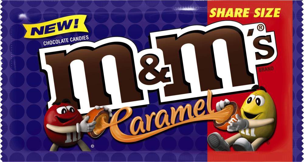 M&M's M&M Caramel Share Size Candy Bar - Soft Center with Real Caramel - Milk Chocolate - Colorful Crunchy Shell | MAR50884