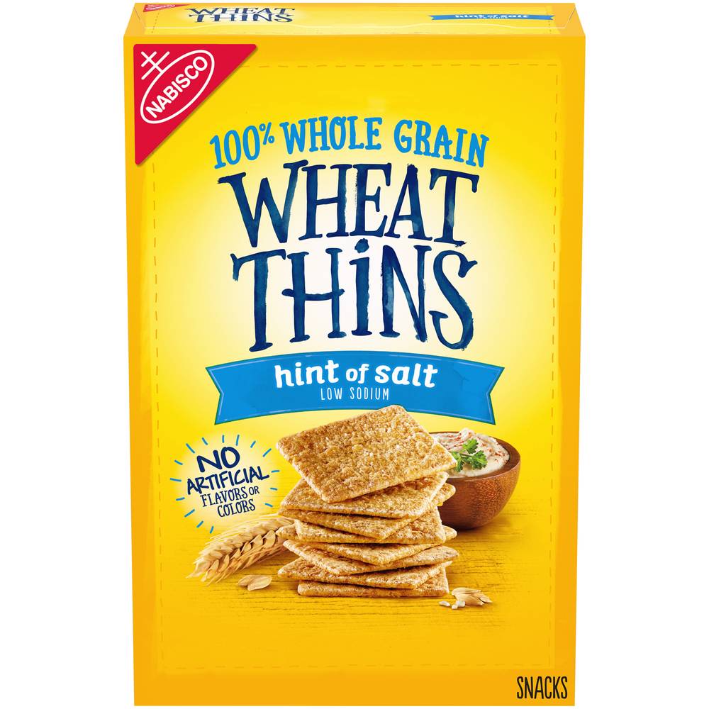 Wheat Thins 100% Whole Grain Hint Of Salt Low Sodium Snacks (8.5 oz)