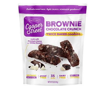 Cooper Street Brownie Chocolate Crunch Twice Baked Cookies, Brownie-Chocolate (5 oz)