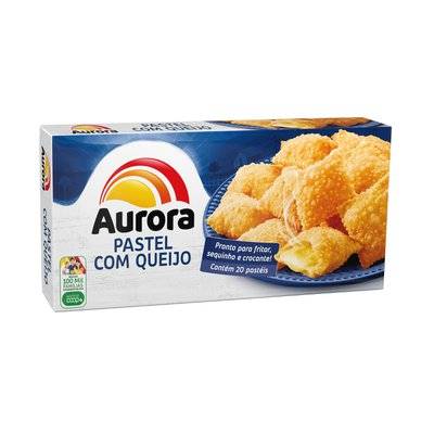 Aurora pastel aperitivo com queijo