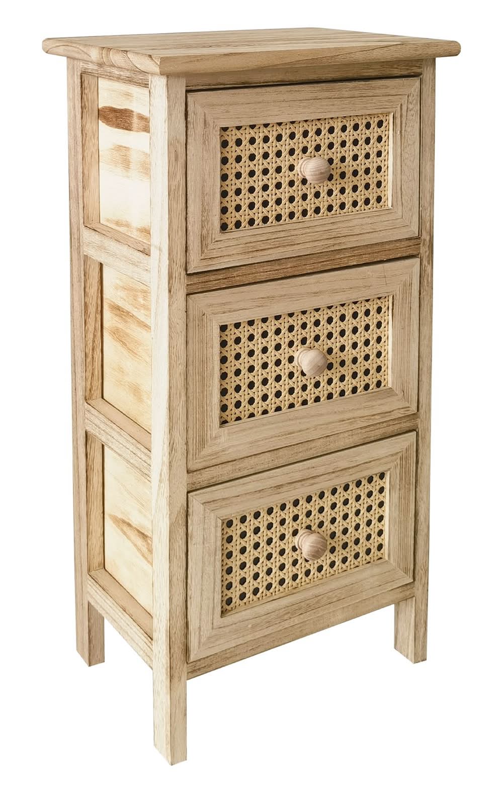 Organizador baño natural 3 cajones 60x30x20 cm