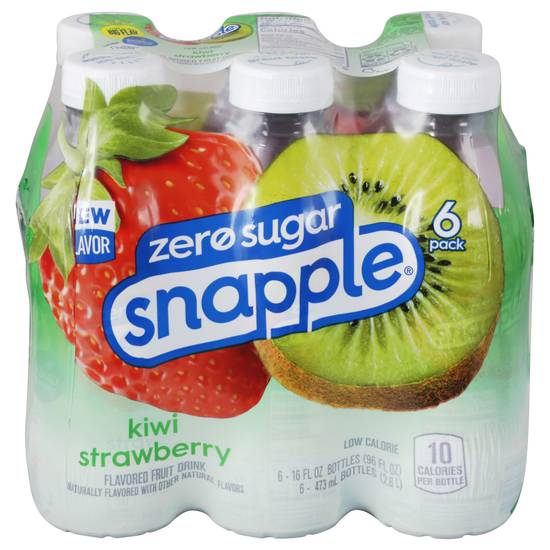 Snapple Zero Sugar Kiwi Strawberry Fruit Drink (6 pack, 16.63 oz)