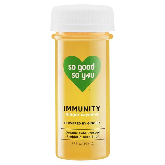 So Good So You Ginger Cayenne Immunity Probiotic Juice Shot (1.7 fl oz)