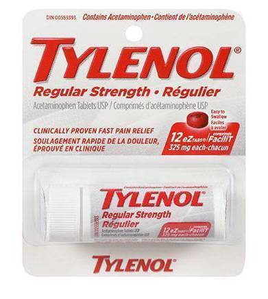 Tylenol régulier tube/Regular Tube 12un