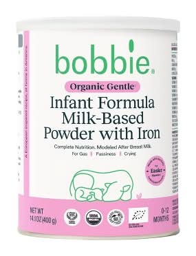 Bobbie Organic Gentle Milk Based Powder With Iron Infant Formula, 0-12 Months (14.1 oz)