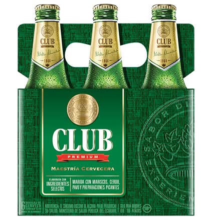 Cerveza club verde 330cc
