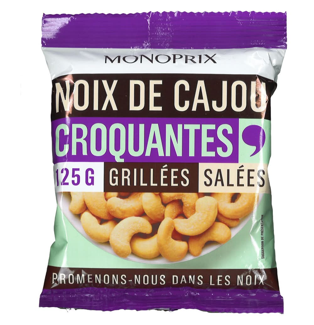 Monoprix - Noix de cajou croquantes grillées et salées (125g)