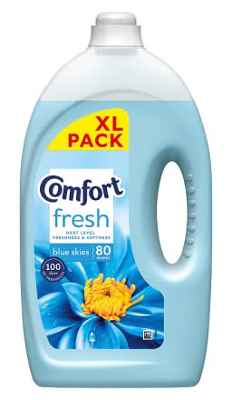 Comfort Blue Skies, Fresh Fabric Conditioner 80 Washes (2.4L)