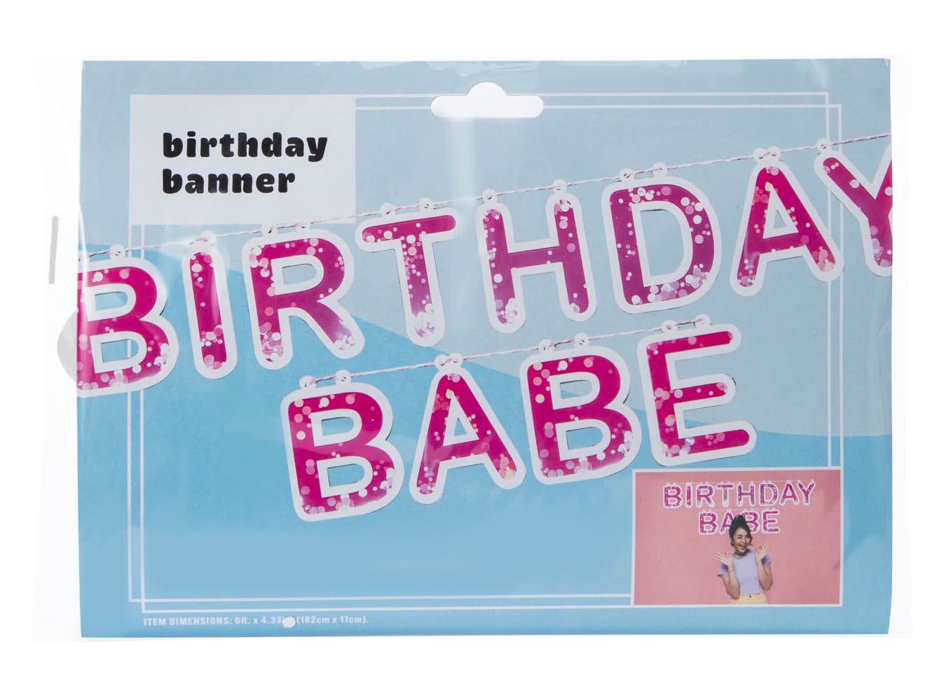 'Birthday Babe' Happy Birthday Banner 6ft