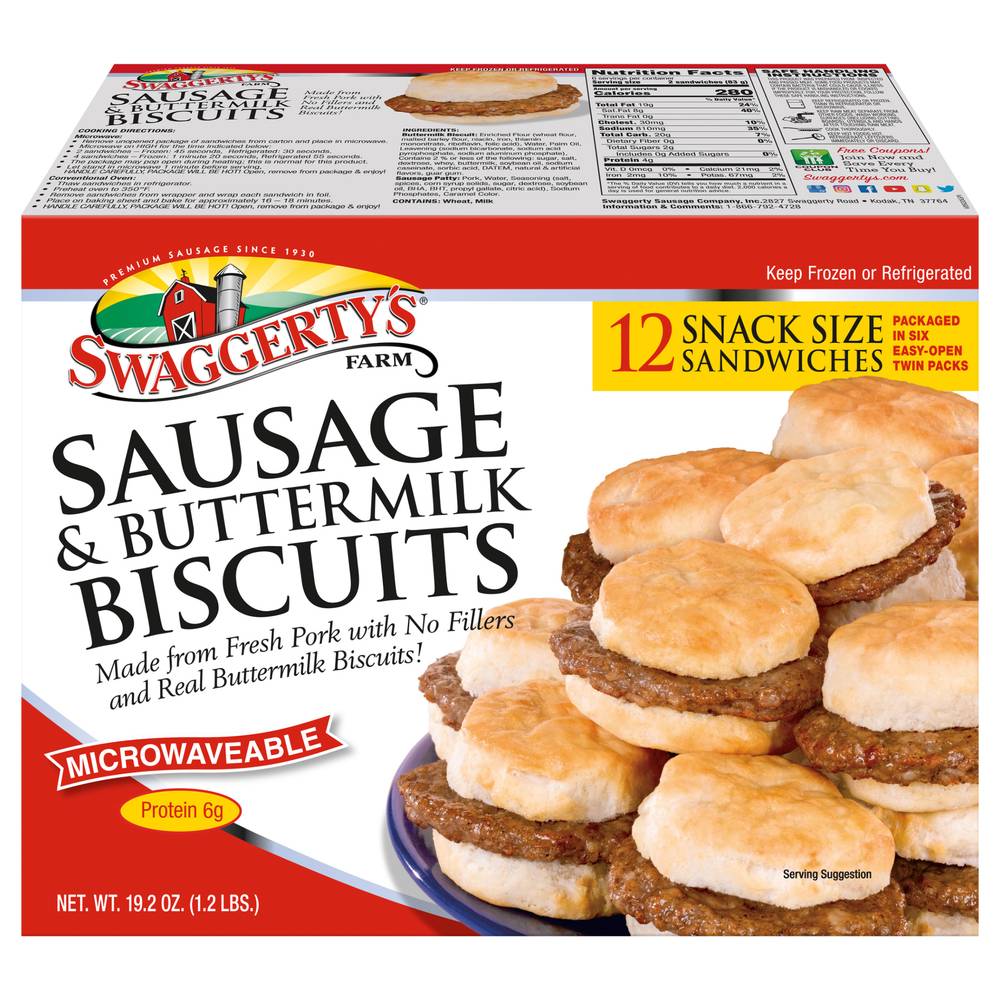 Swaggerty's Sausage & Buttermilk Biscuits (1.2 lbs)