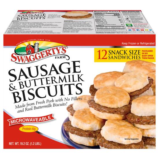Swaggerty's Sausage & Buttermilk Biscuits (12 ct)