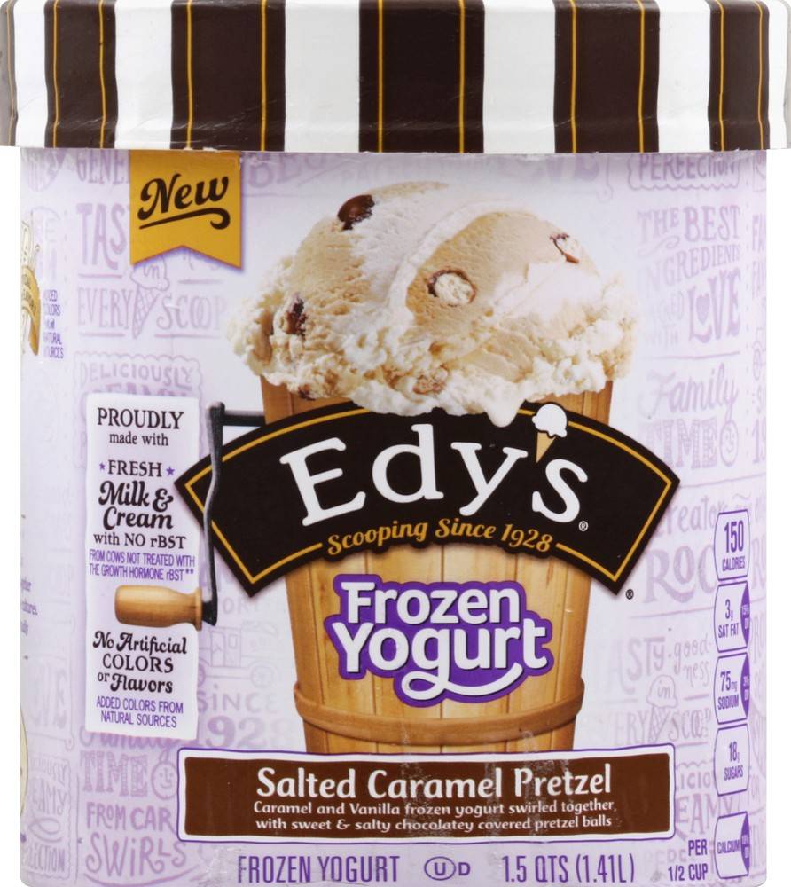 Edy's Salted Caramel Pretzel Frozen Yogurt (3.11 lbs)
