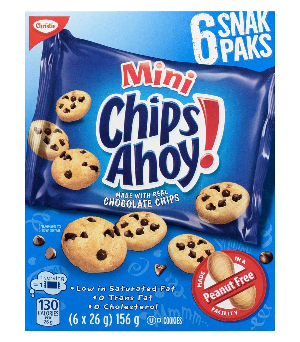 Chips ahoy! cookies aux pépites de chocolat - chocolate chip cookies (6 pièces)