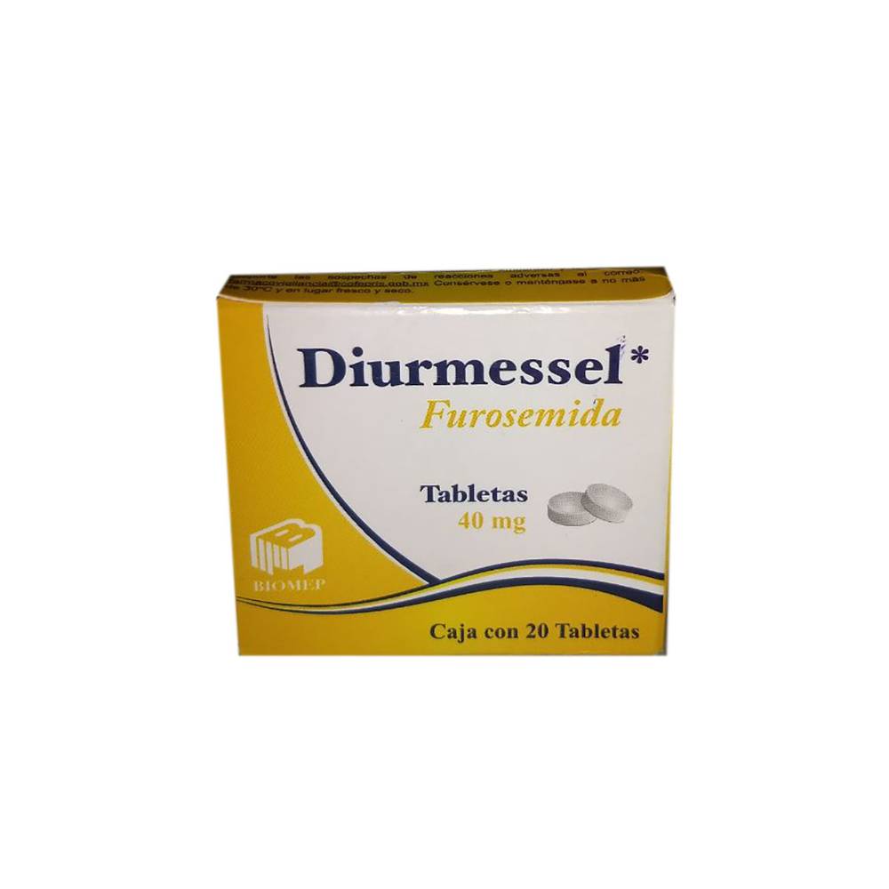 Biomep · Diurmessel furosemida tabletas 40 mg (20 un)