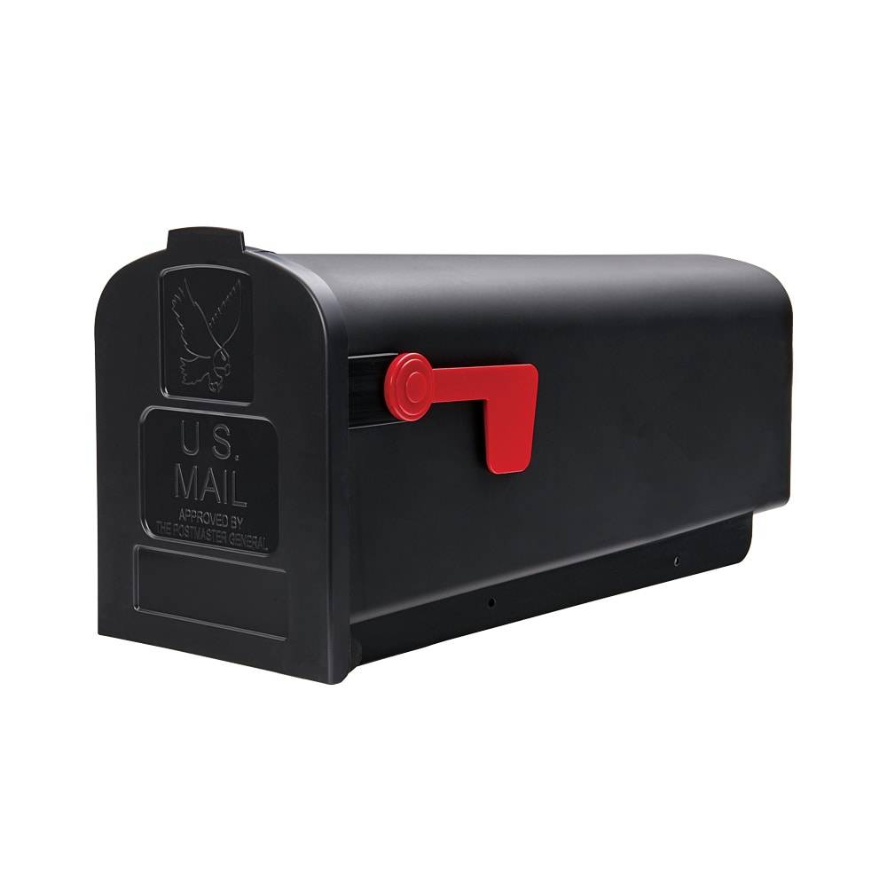 Architectural Mailboxes Post Mount Black Plastic Standard Mailbox | PL10B020