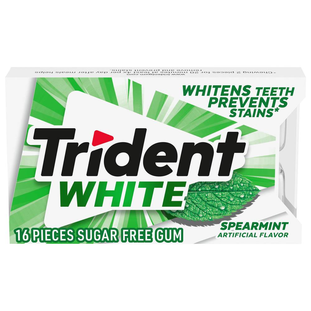 Trident White Sugar Free Gum, Spearmint (16.88 lbs, 16 ct)