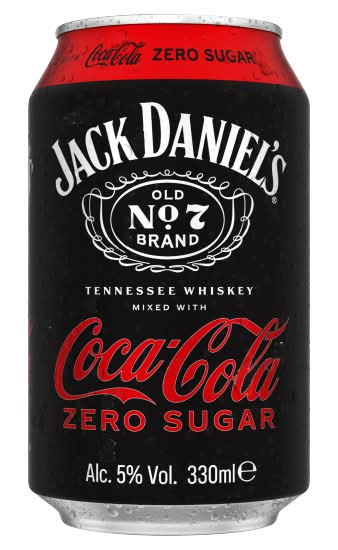 Jack Daniel's Coca-Cola Zero Sugar Whiskey (330ml)
