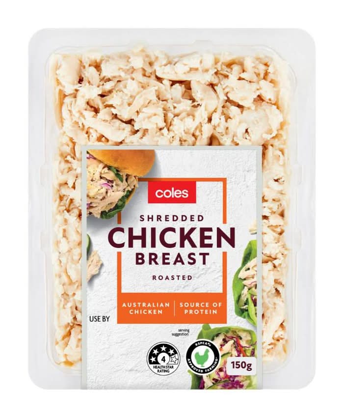 Coles Shredded Roast Chicken Breast (150g)