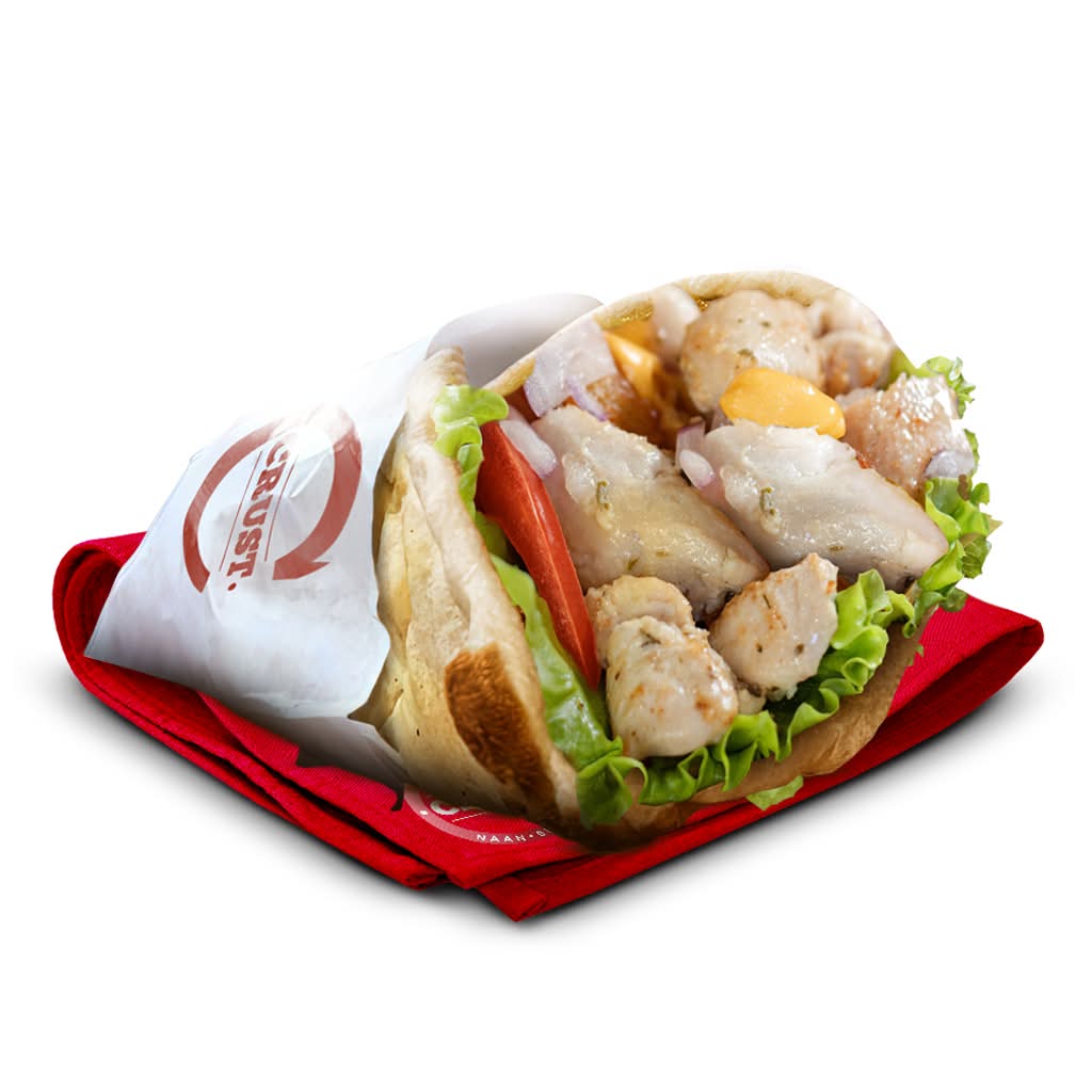 Cheese naan chicken fermier