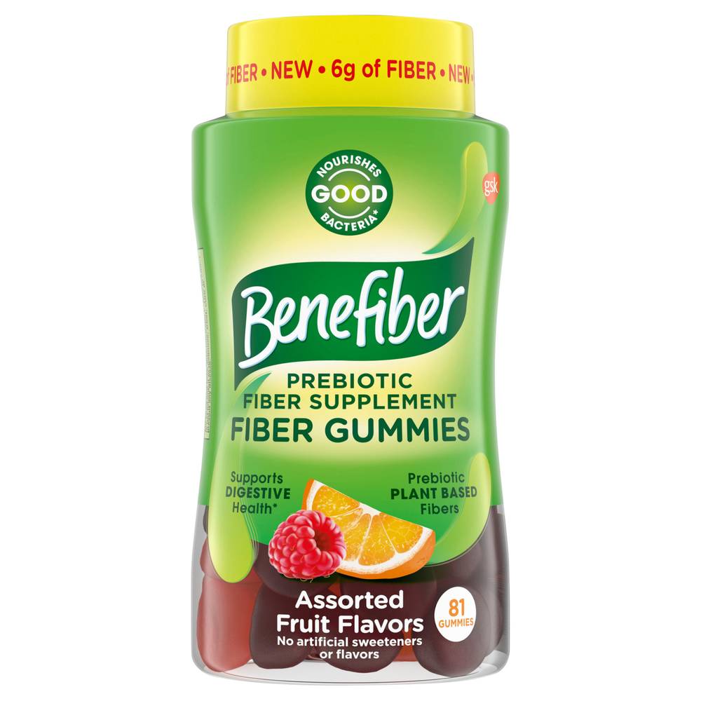 Benefiber Assorted Fruit Flavors Prebiotic Gummies (13.44 oz)