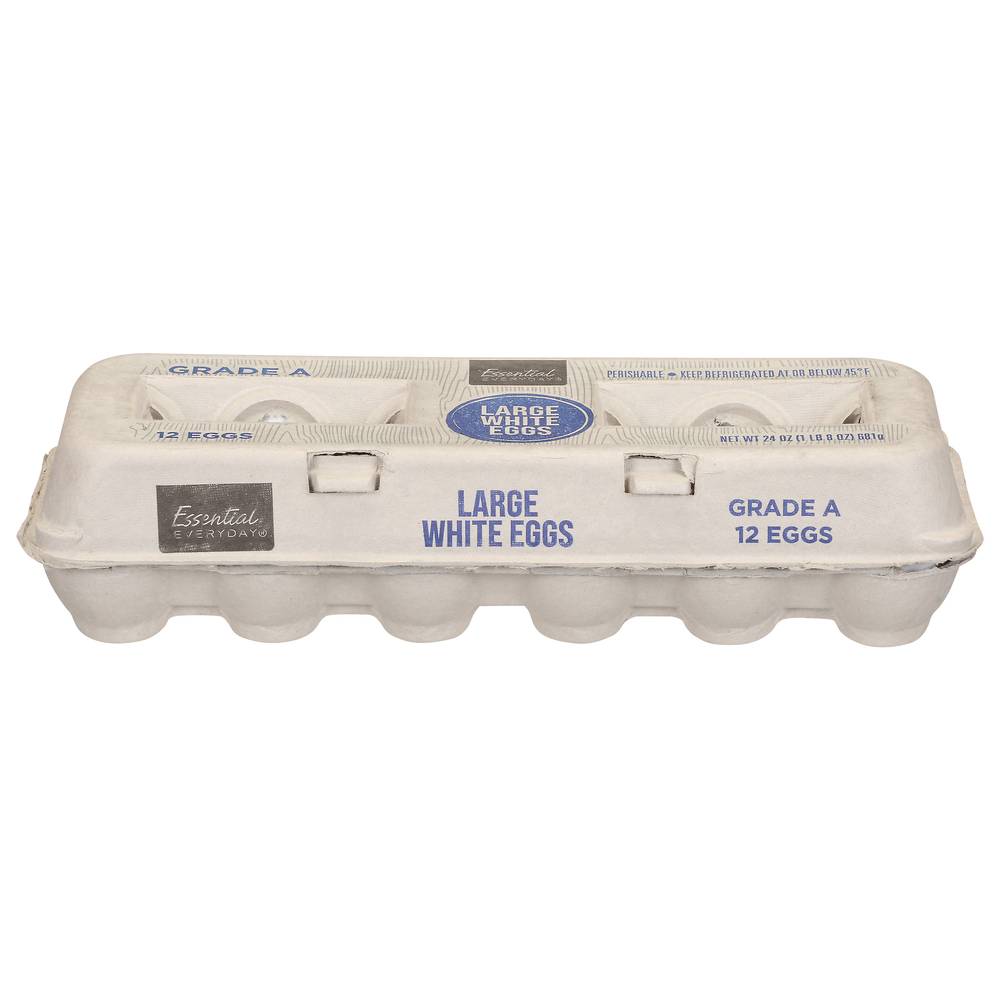 Essential Everyday Grade a Large White Eggs (12 ct)