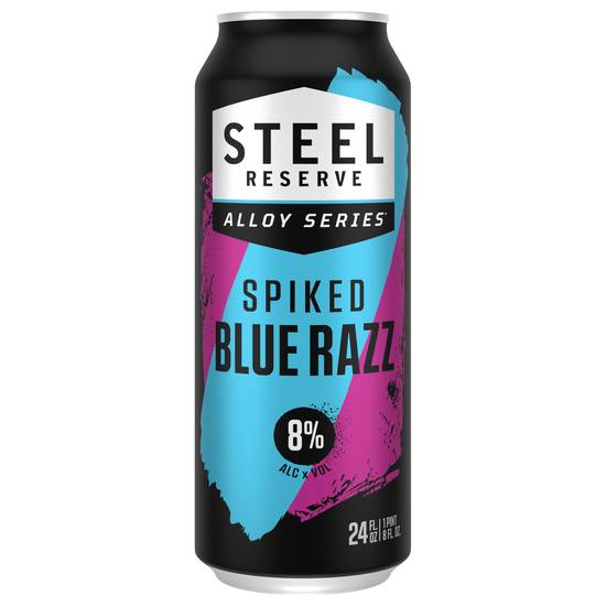 Steel Reserve Alloy Series Spiked Blue Razz Malt Beverage Beer (24 fl oz)