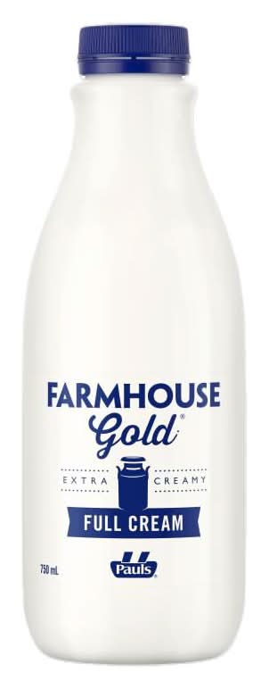 Pauls Farmhouse Gold Full Cream White Milk 750ml