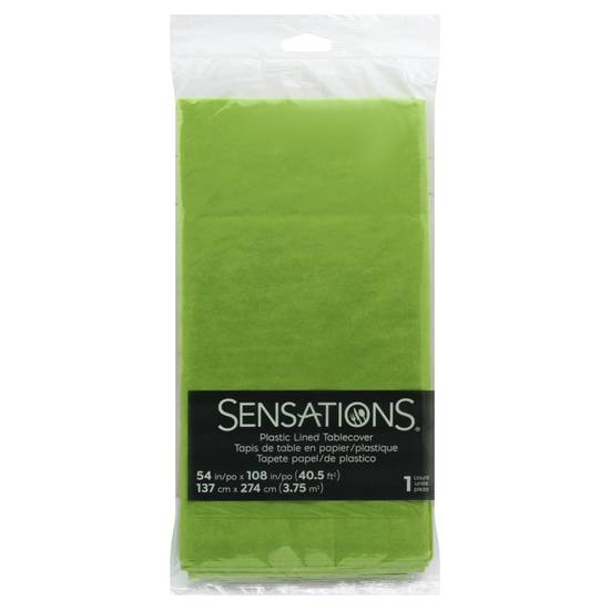 Sensations Plastic Lined Fresh Green Tablecover