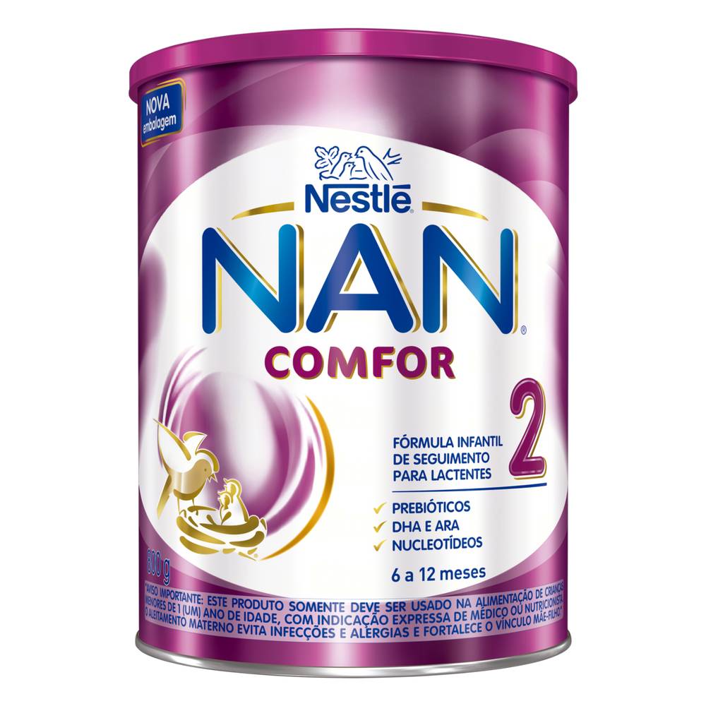 Nan fórmula infantil comfor 2 (800 g)