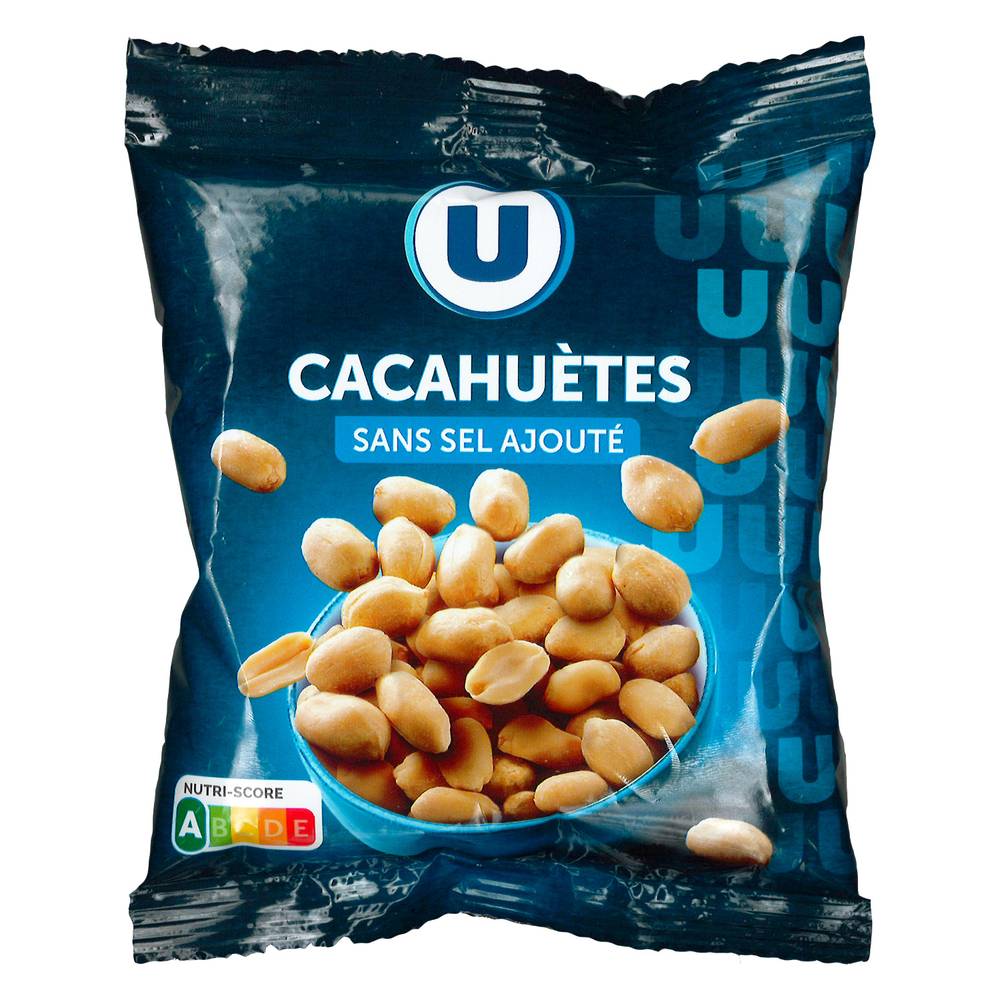 Les Produits U - Cacahuètes grillées sans sel ajouté