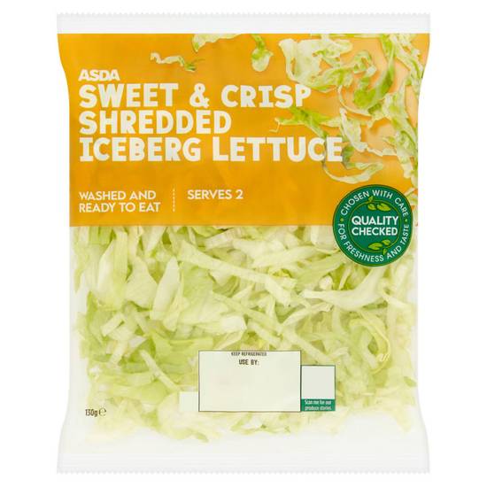 Asda Sweet & Crisp Shredded Iceberg Lettuce 130g