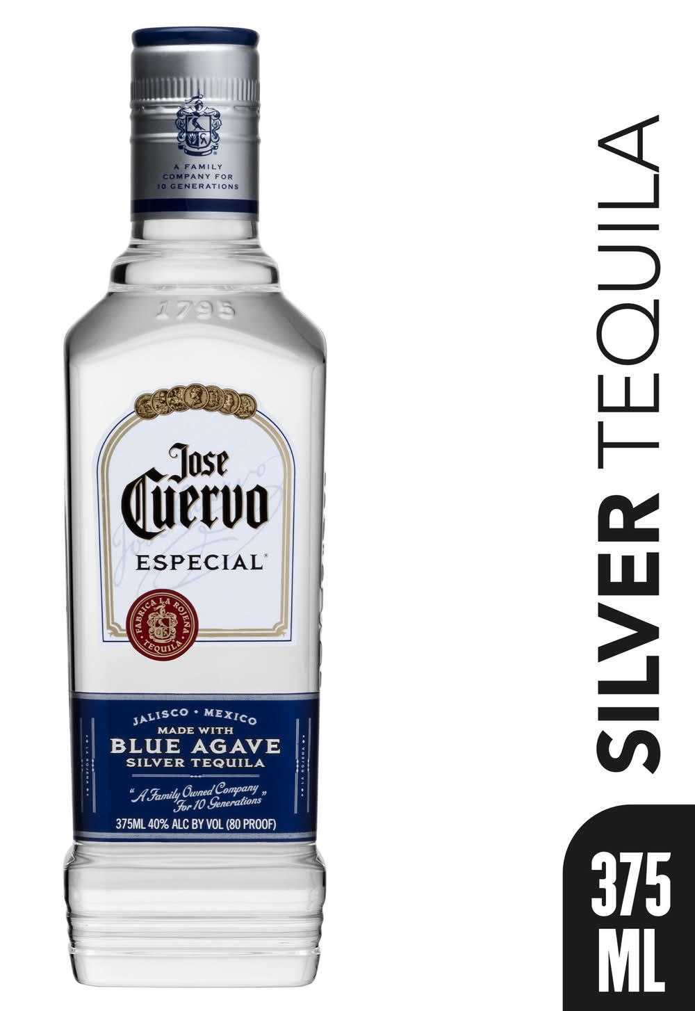 Jose Cuervo Especial Square Silver Tequila (12.68 fl oz)