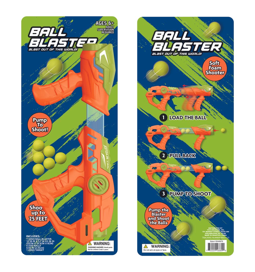 Blast Off! Ball Blaster 7-Piece Set Orange