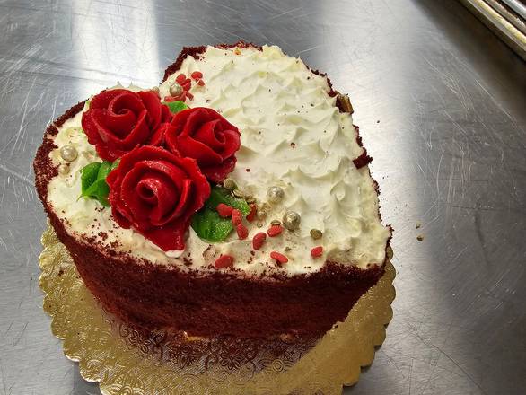 6" Heart Shaped Red Velvet cake