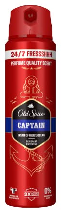 Old Spice Men, Red Collection 48hrs Fresh Captain Deodorant Body Spray (150ml)