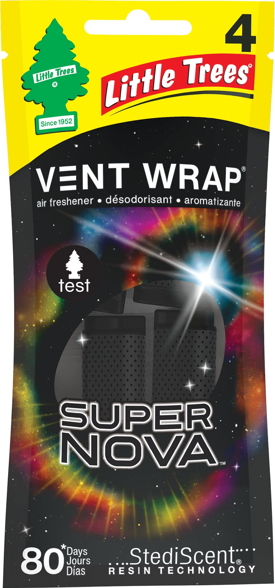 Little Tree Vent Wrap Car Air Freshener, Supernova (4 ct)