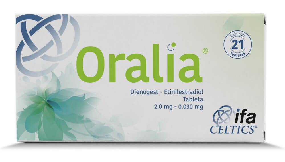 Oralia · Dienogest 2 mg / etinilestradiol 0.030 mg en tabletas (21 un)