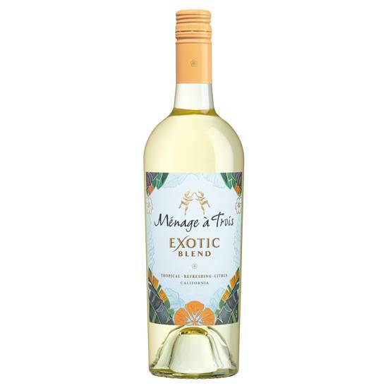 Menage a Trois Exotic White Wine Blend (750ml bottle)