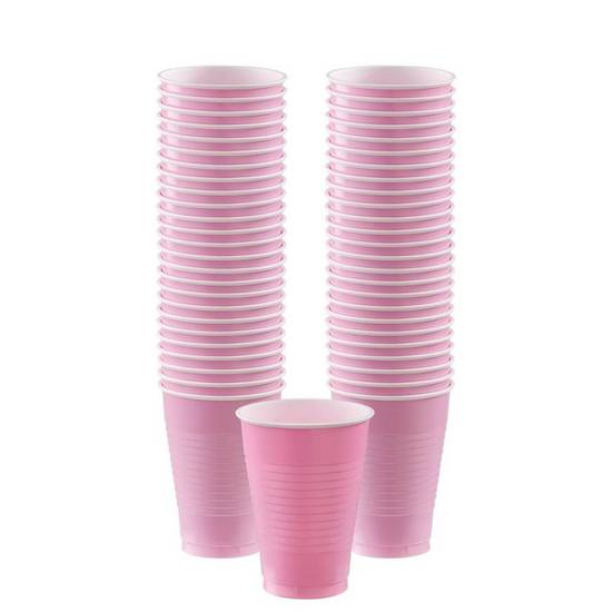 Pink Plastic Cups, 12oz, 50ct