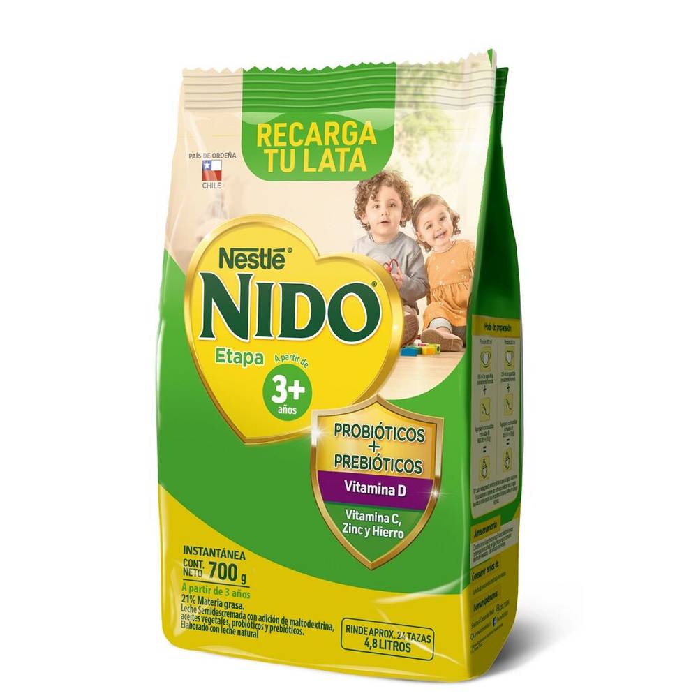 Leche en Polvo Semidescremada 800 Nido 3+ NIDO