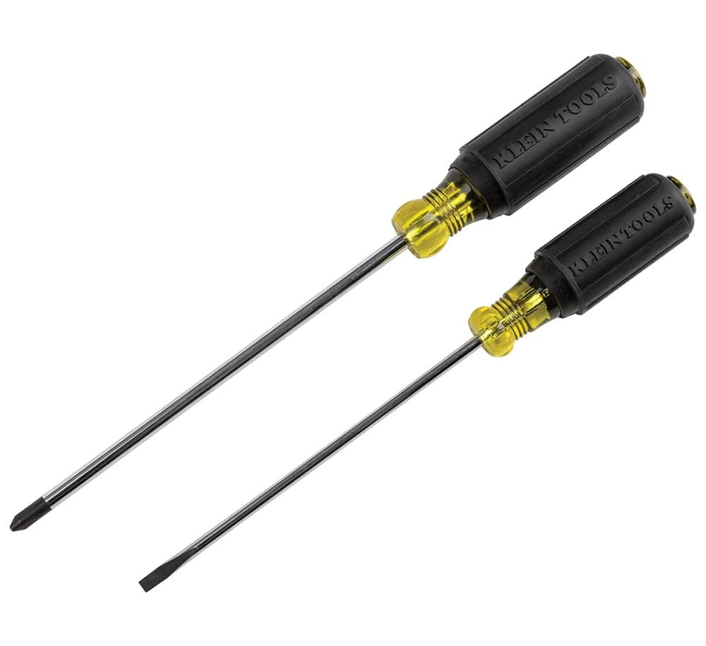 Klein Tools Screwdriver Set, 3/16 Cabinet and #2 Phillips, Cushion-Grip, 2-Piece
