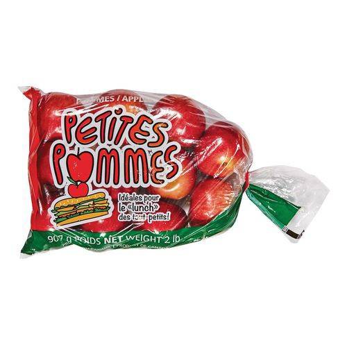 Petites pommes rouges variées (150 g) - local small red apples (907 g)
